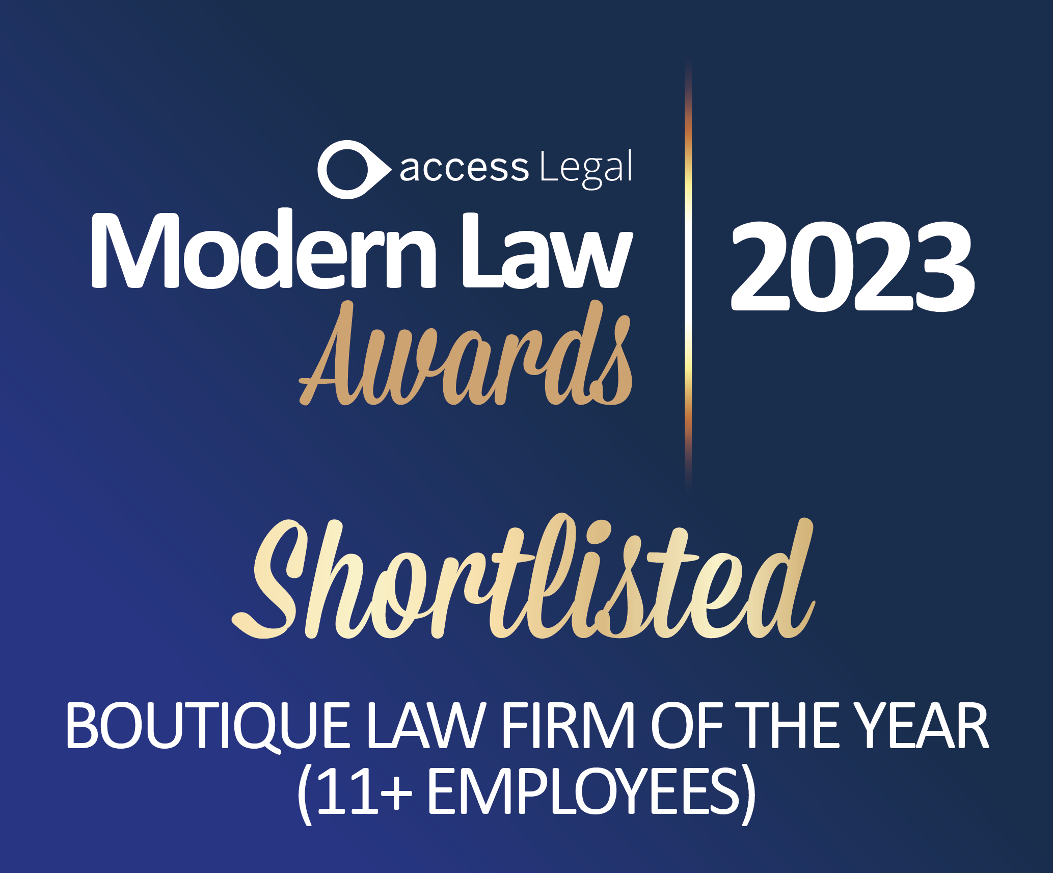 Richmond Chambers Shortlisted for ‘Boutique Law Firm of the Year (11+ Employees)’ Award at the Modern Law Awards 2023